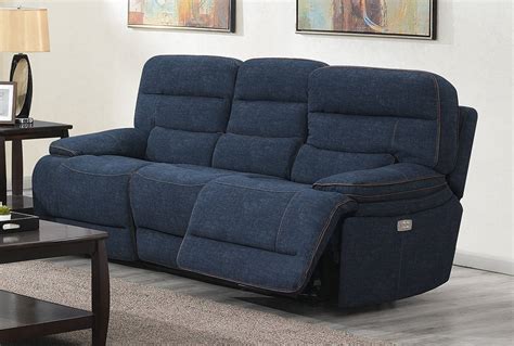 navy blue recliner couch